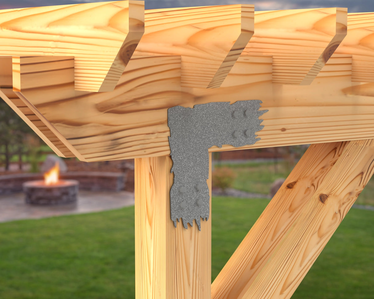 "Rough Wood" Metal Brackets For 4x4 Dimensional Lumber - Madison Iron and Wood