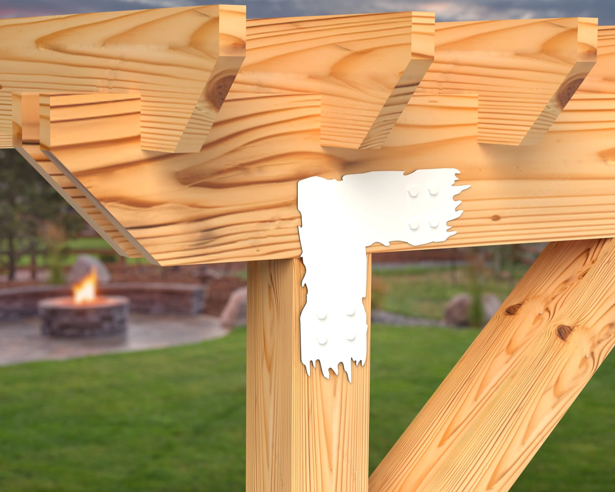 "Rough Wood" Metal Brackets For 4x4 Dimensional Lumber - Madison Iron and Wood