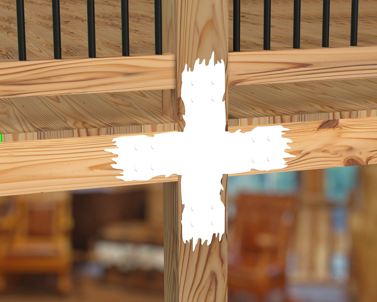 "Rough Wood" Metal Brackets For 4x4 Dimensional Lumber - Madison Iron and Wood