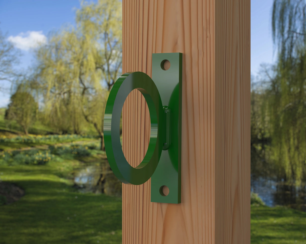 Heavy Duty Nautical Rope Ring, Narrow Body Fence Rings For Round Posts (3 sizes available) - Madison Iron and Wood