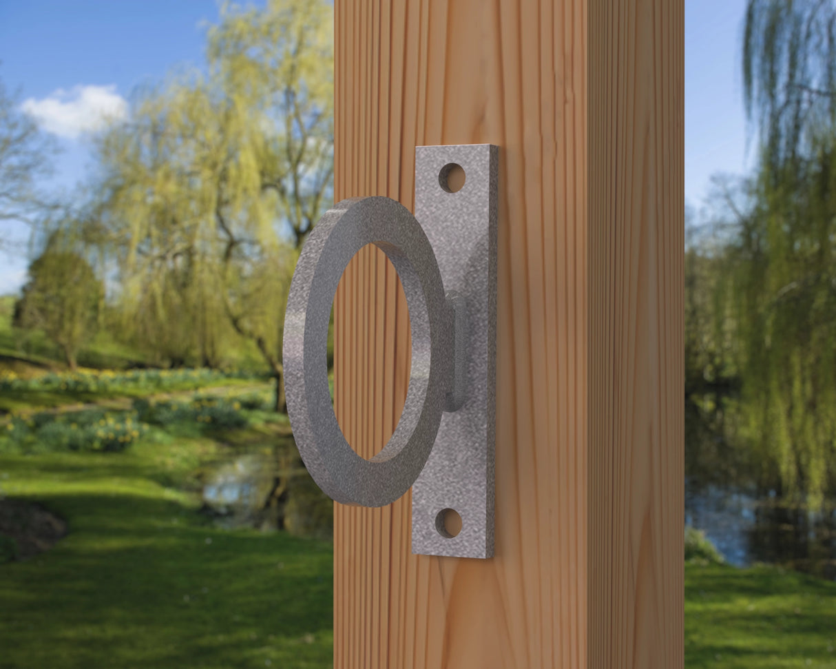 Heavy Duty Nautical Rope Ring, Narrow Body Fence Rings For Round Posts (3 sizes available) - Madison Iron and Wood
