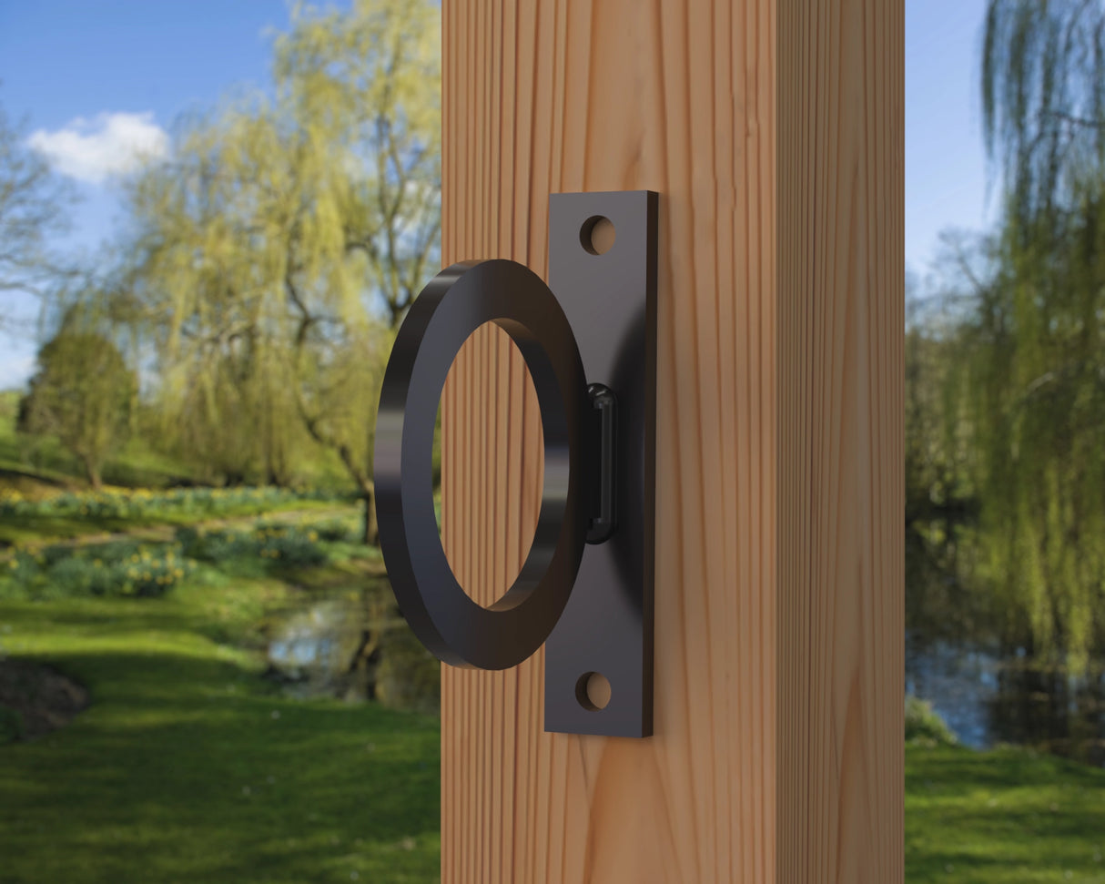 Heavy Duty Nautical Rope Ring, Narrow Body Fence Rings For Round Posts (3 sizes available) - Madison Iron and Wood