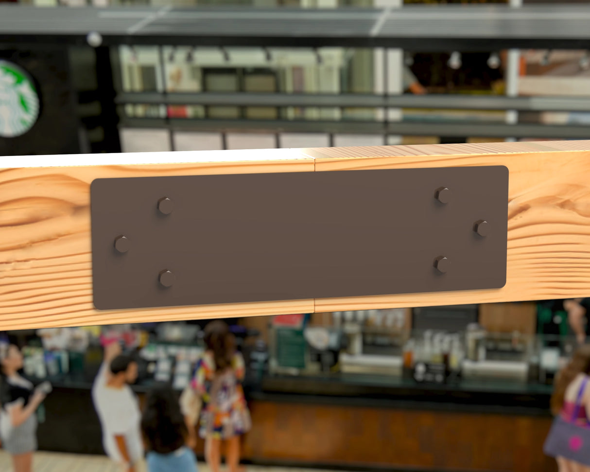 Standard Brackets for 8"x8" Dimensional Wood Post - Madison Iron and Wood