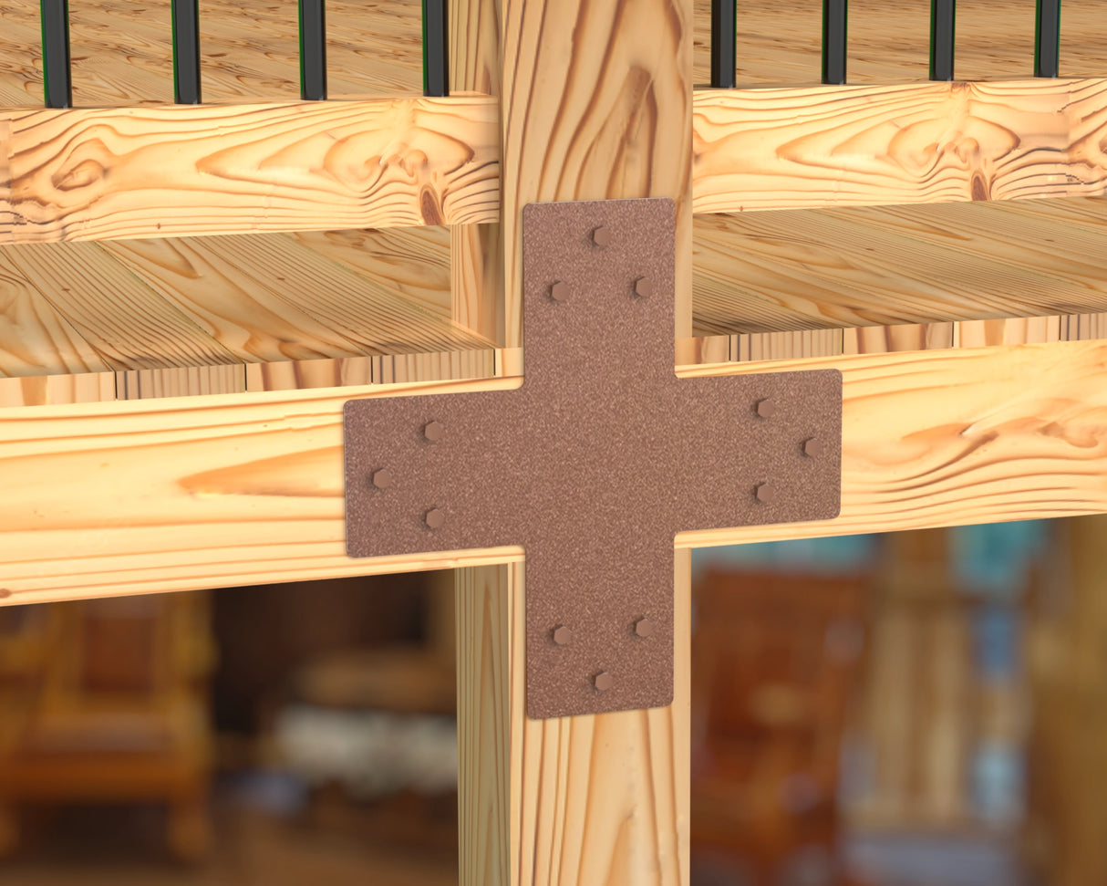 Standard Brackets for 8"x8" Dimensional Wood Post - Madison Iron and Wood