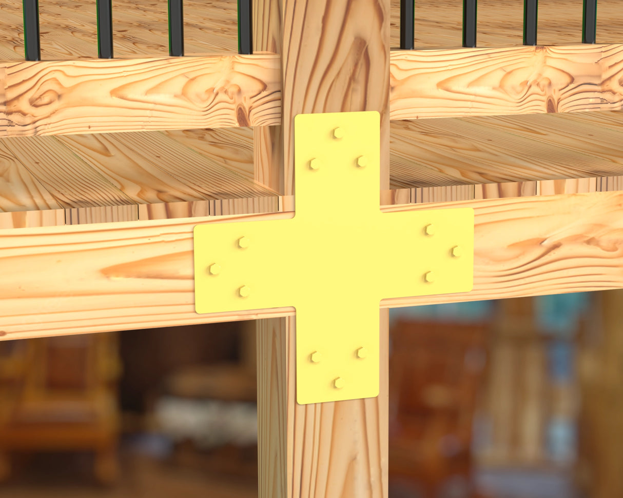 Standard Brackets for 8"x8" Dimensional Wood Post - Madison Iron and Wood