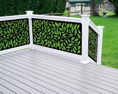 80"x30" - Tree Leaves Fence/Gate Panel Insert - Madison Iron and Wood