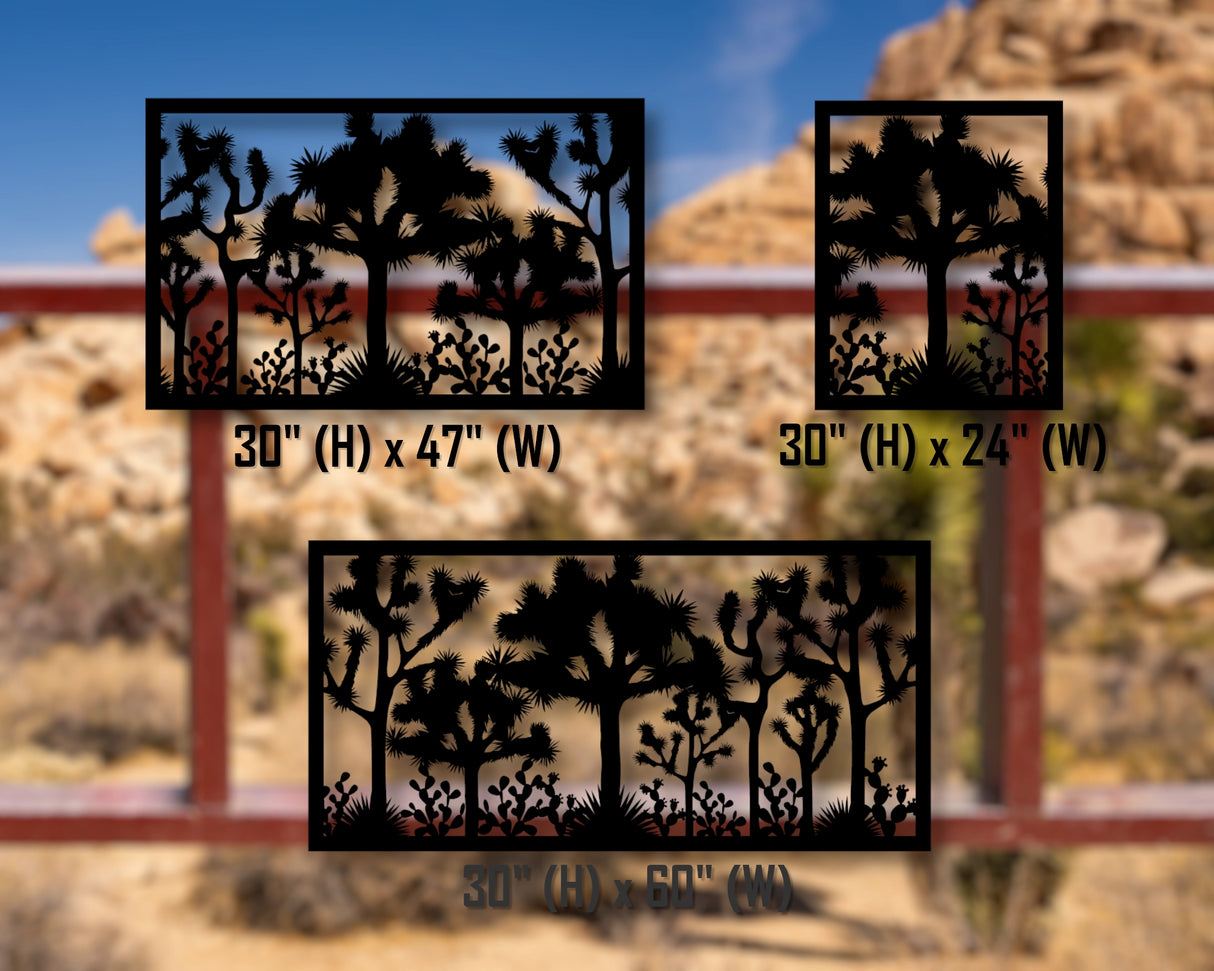 80"x30" - Joshua Tree National Park Fence/Gate Panel Insert - Madison Iron and Wood