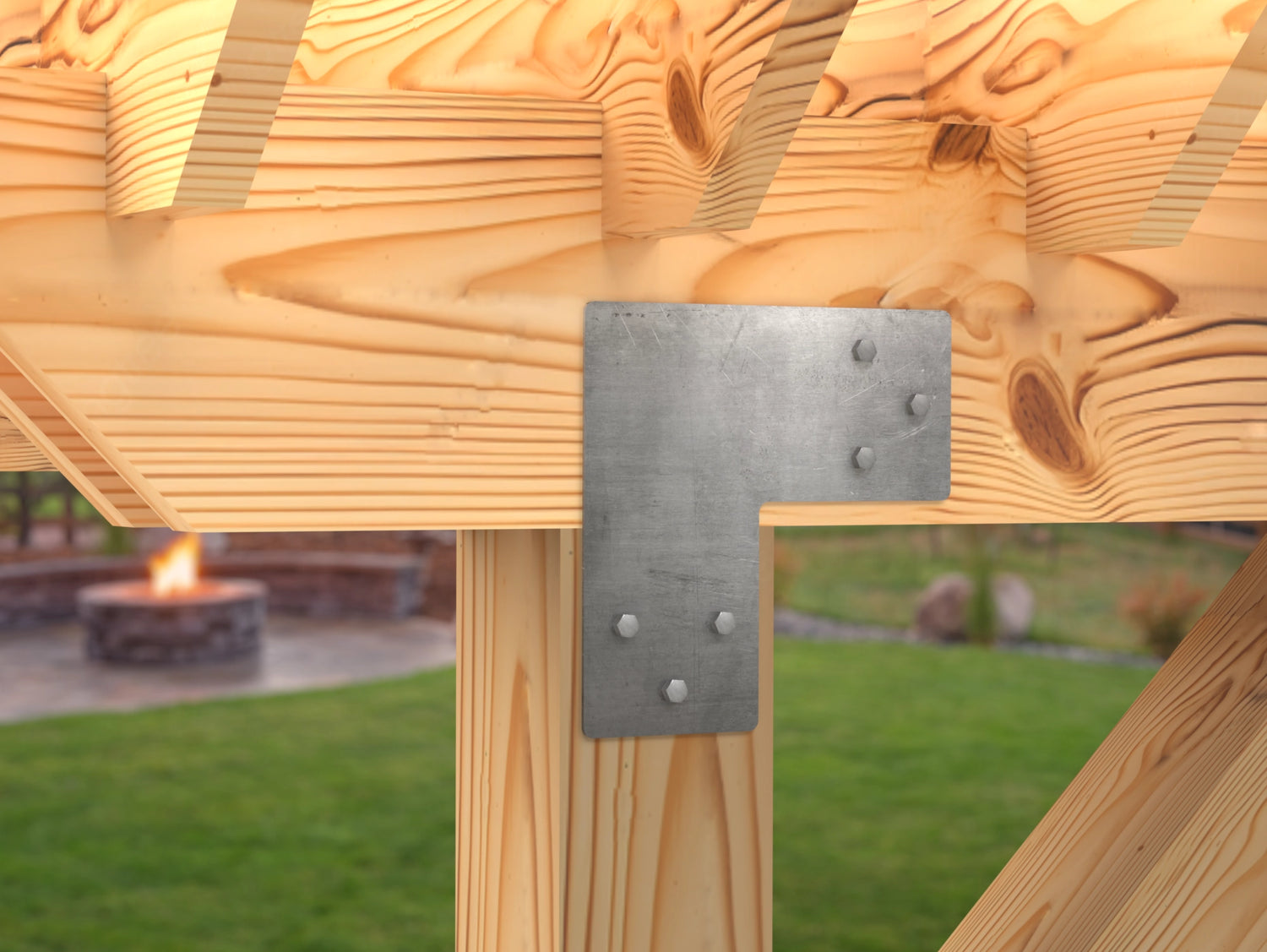 Standard Brackets for 8"x8" Dimensional Wood Post - Madison Iron and Wood