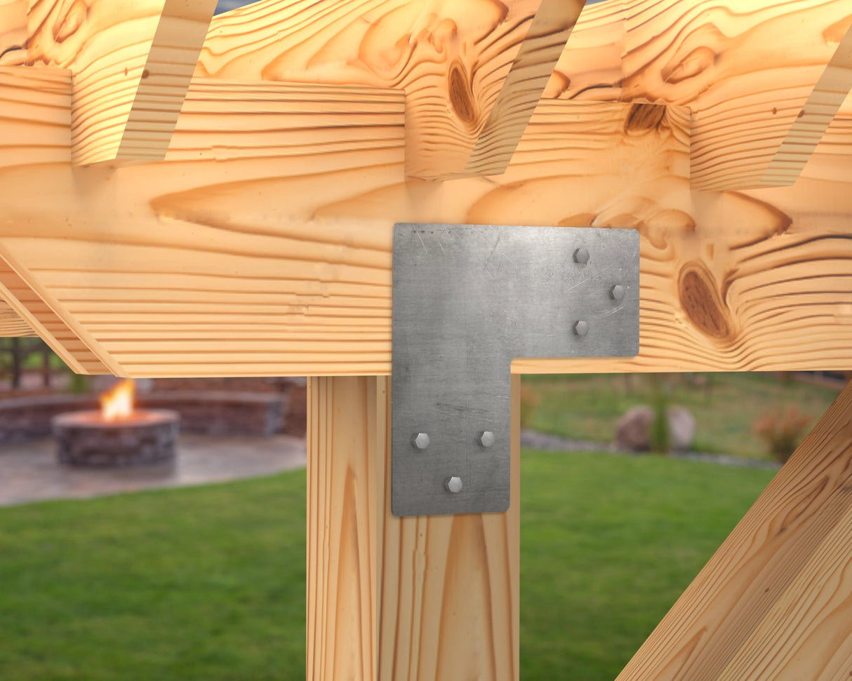 Standard Brackets for 8"x8" Dimensional Wood Post - Madison Iron and Wood