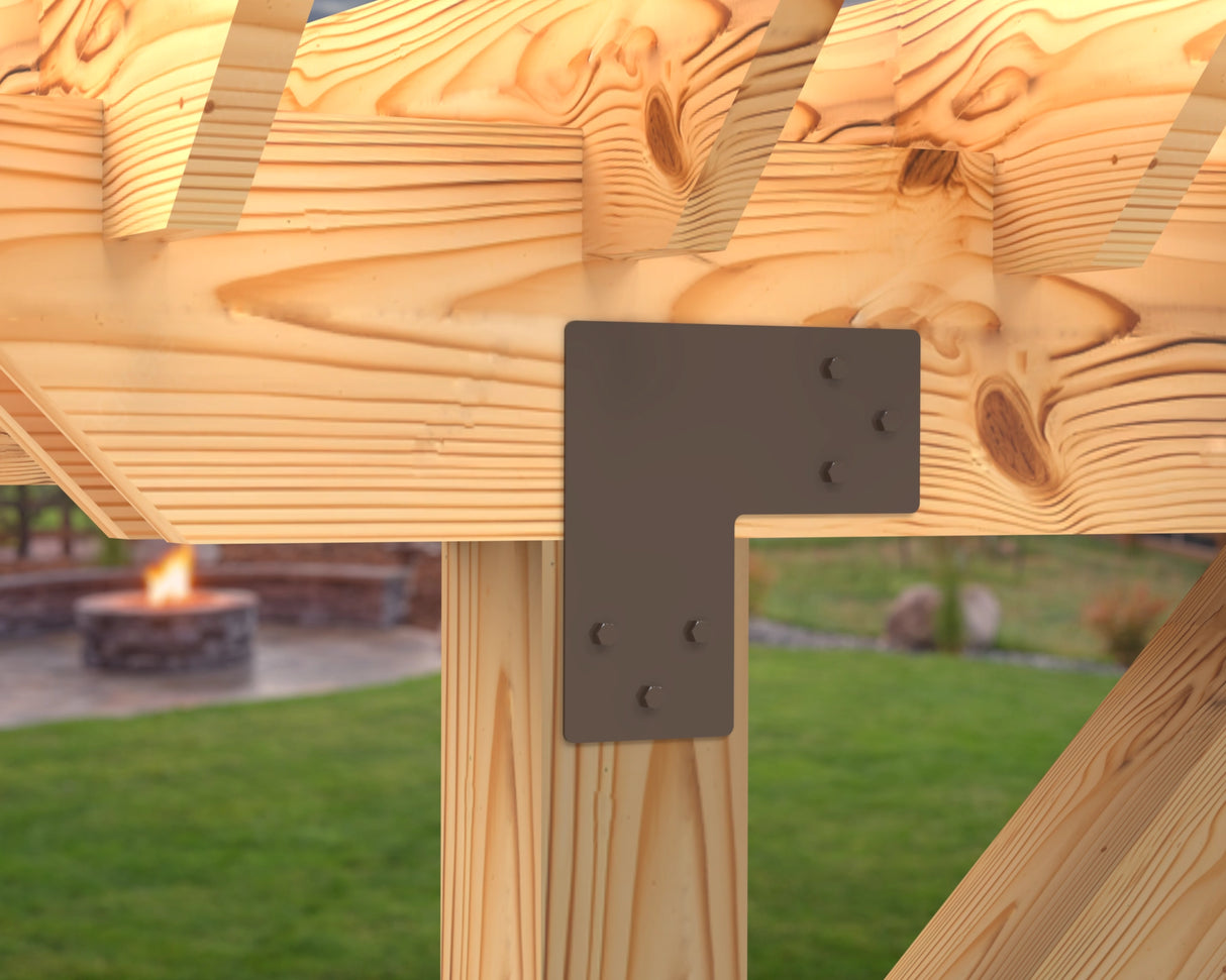 Standard Brackets for 8"x8" Dimensional Wood Post - Madison Iron and Wood