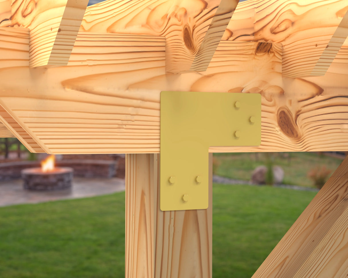 Standard Brackets for 8"x8" Dimensional Wood Post - Madison Iron and Wood