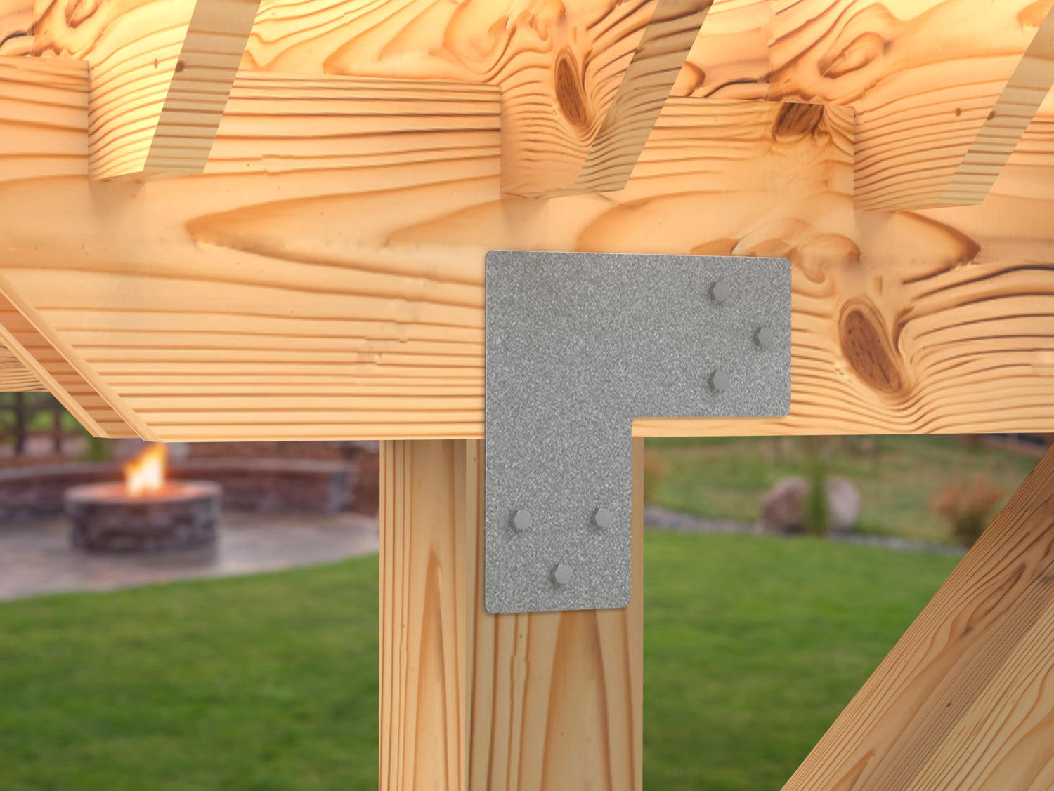 Standard Brackets for 8"x8" Dimensional Wood Post - Madison Iron and Wood