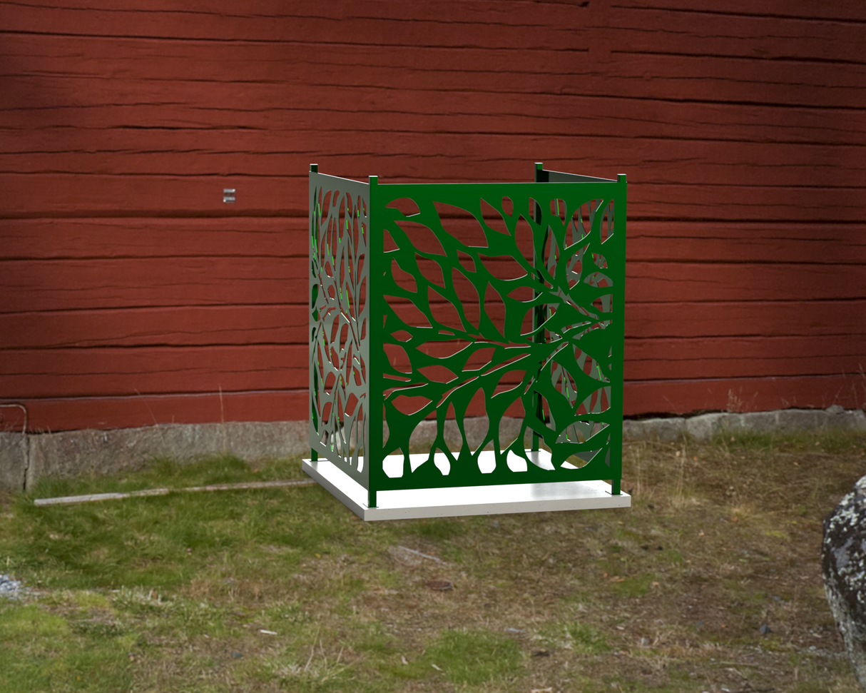 Tree Leaves Design AC Unit Cover - Multiple Sizes - Madison Iron and Wood