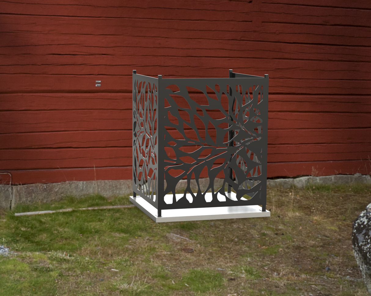 Tree Leaves Design AC Unit Cover - Multiple Sizes - Madison Iron and Wood