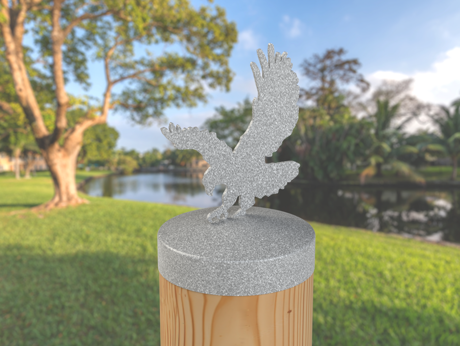 Eagle, Round Post Cap (4x4 Round Post Size) - Madison Iron and Wood