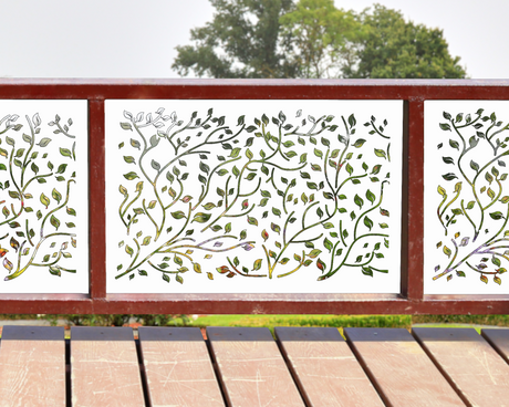 80"x30" - Wind Blown Leaves Fence/Gate Panel Insert - Madison Iron and Wood
