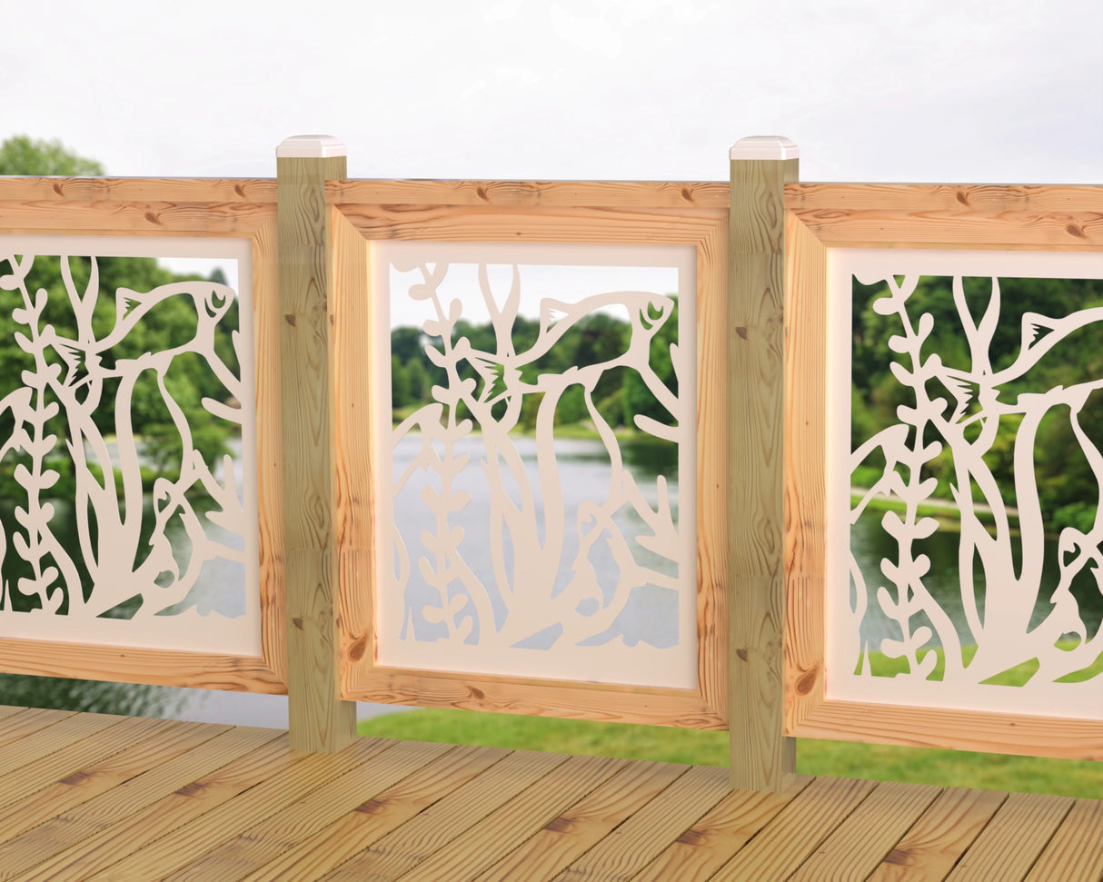 Bass Pond Railing Panel Insert - Madison Iron and Wood