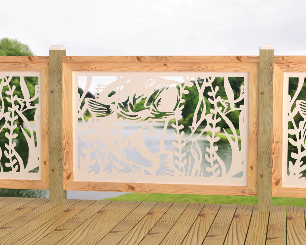 Bass Pond Railing Panel Insert - Madison Iron and Wood