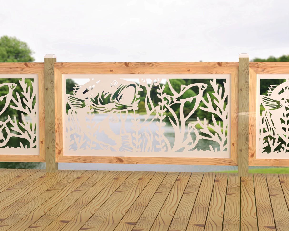 Bass Pond Railing Panel Insert - Madison Iron and Wood