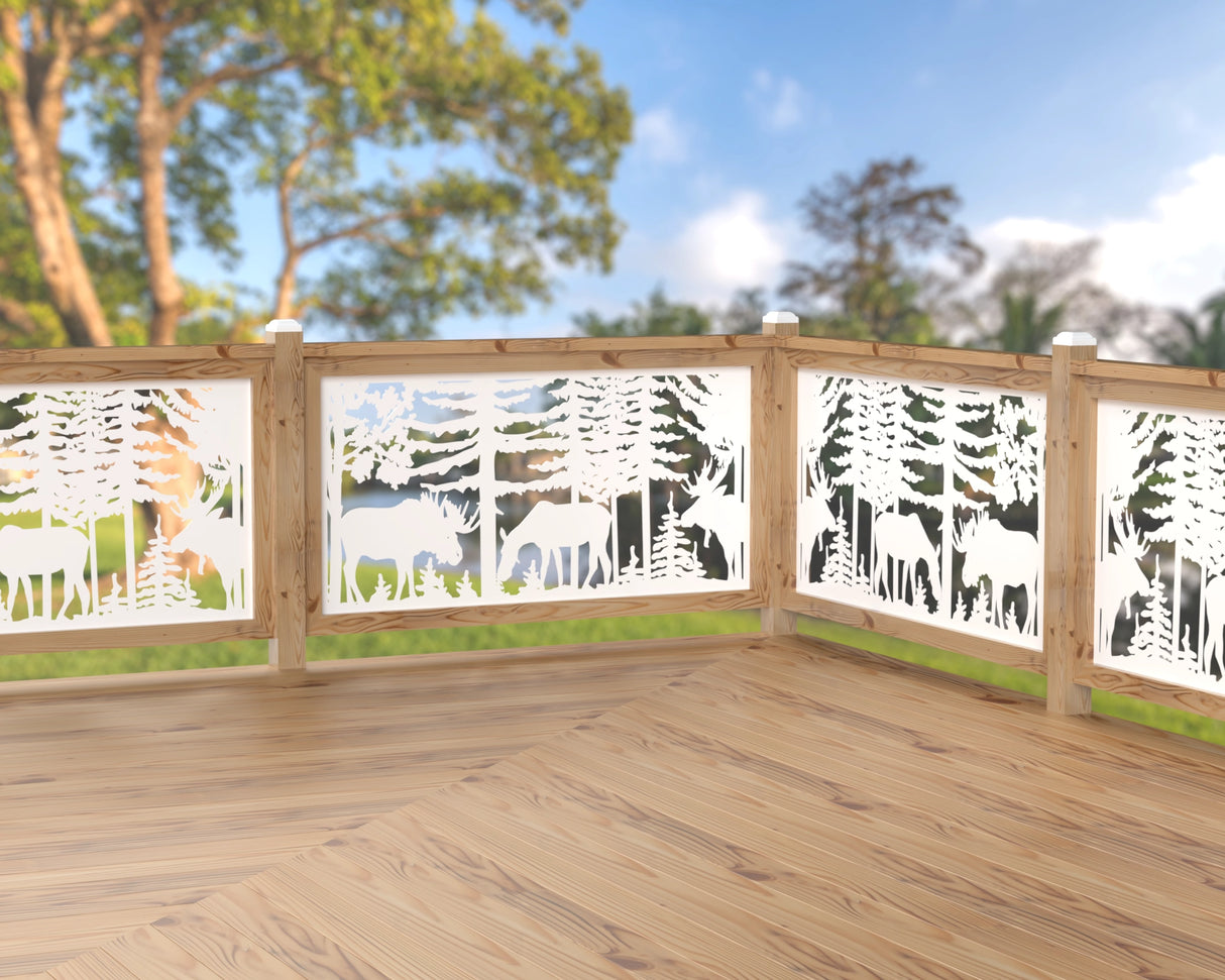 Moose Landscape Railing Panel Insert - Madison Iron and Wood