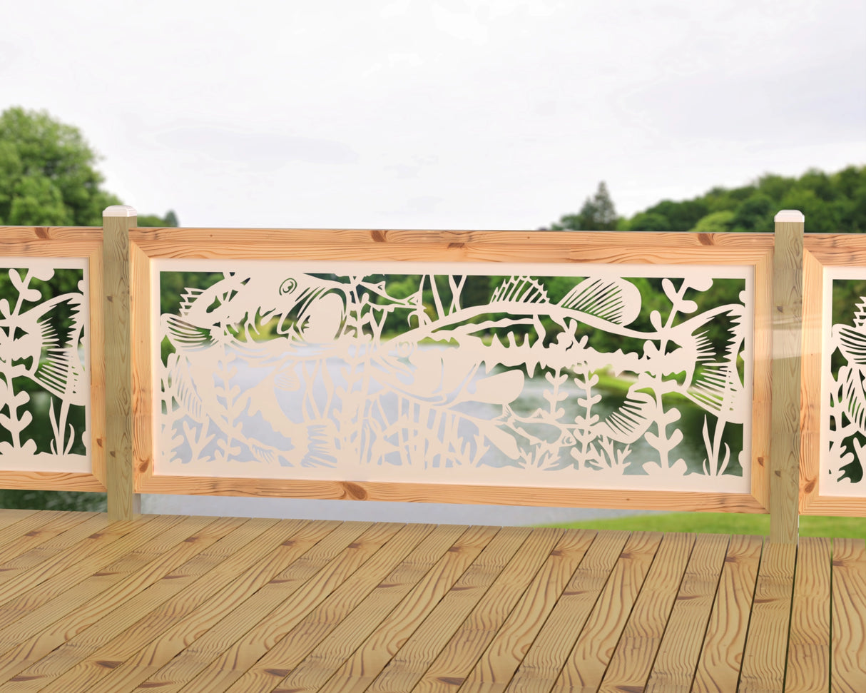 Bass Pond Railing Panel Insert - Madison Iron and Wood