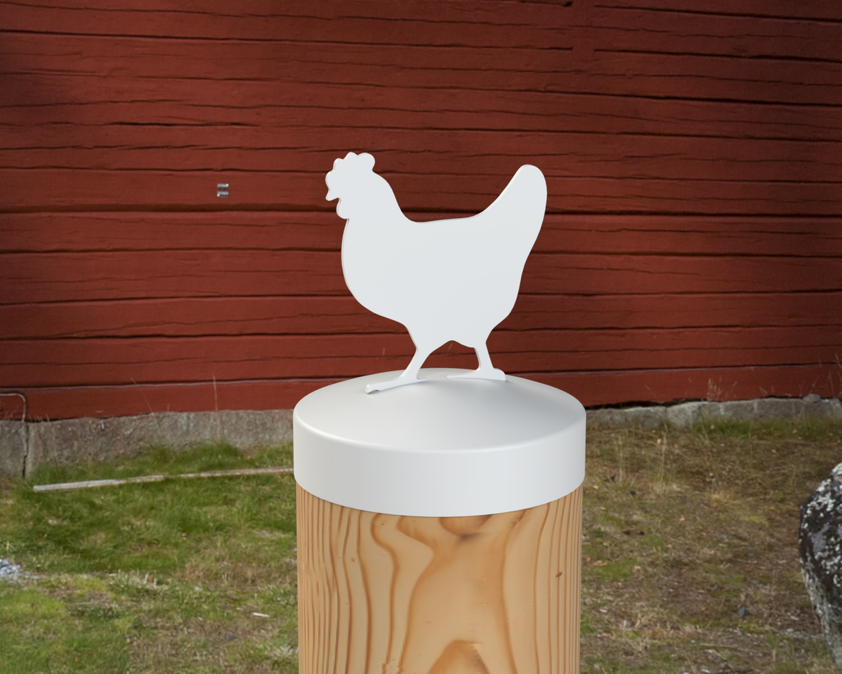 Chicken, Round Post Cap (4x4 Round Post Size) - Madison Iron and Wood