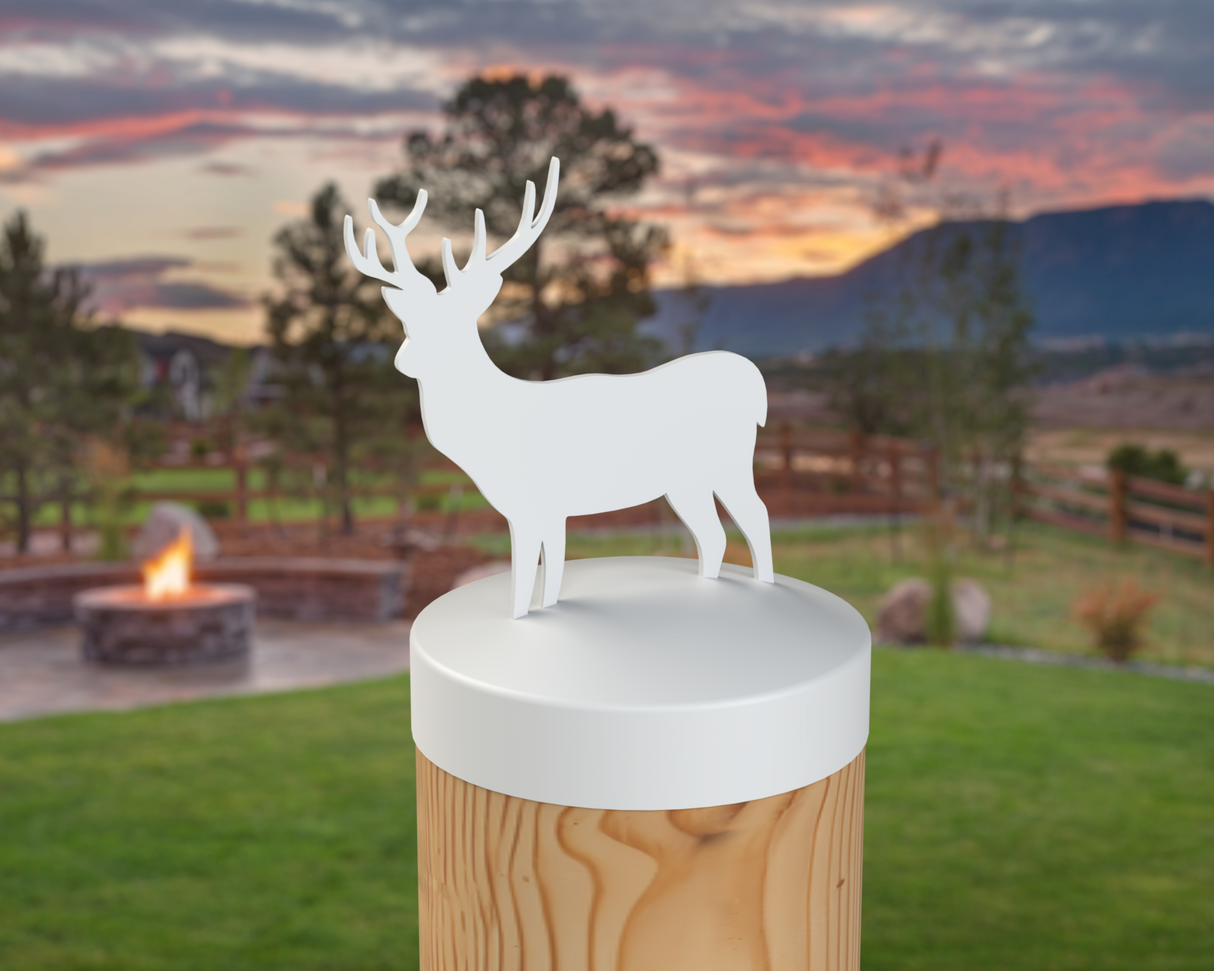Deer, Round Post Cap (4x4 Round Post Size) - Madison Iron and Wood