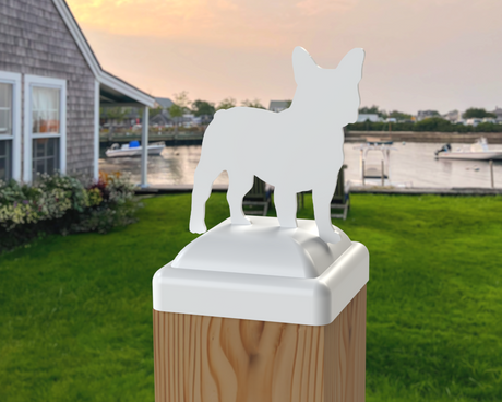4x4 French Bulldog Post Cap (Fits 3.5 x 3.5 Post Size) - Madison Iron and Wood