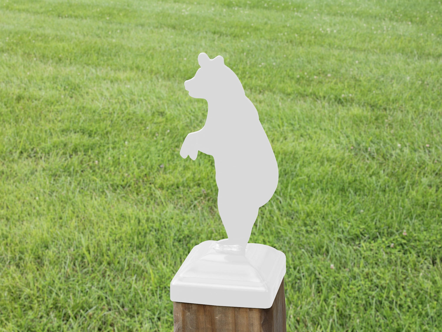4x4 Bear Standing Post Cap (Fits 3.5 x 3.5 Post Size) - Madison Iron and Wood