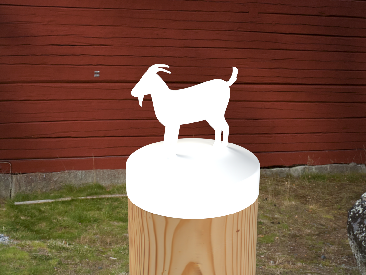 Goat, Round Post Cap (4x4 Round Post Size) - Madison Iron and Wood