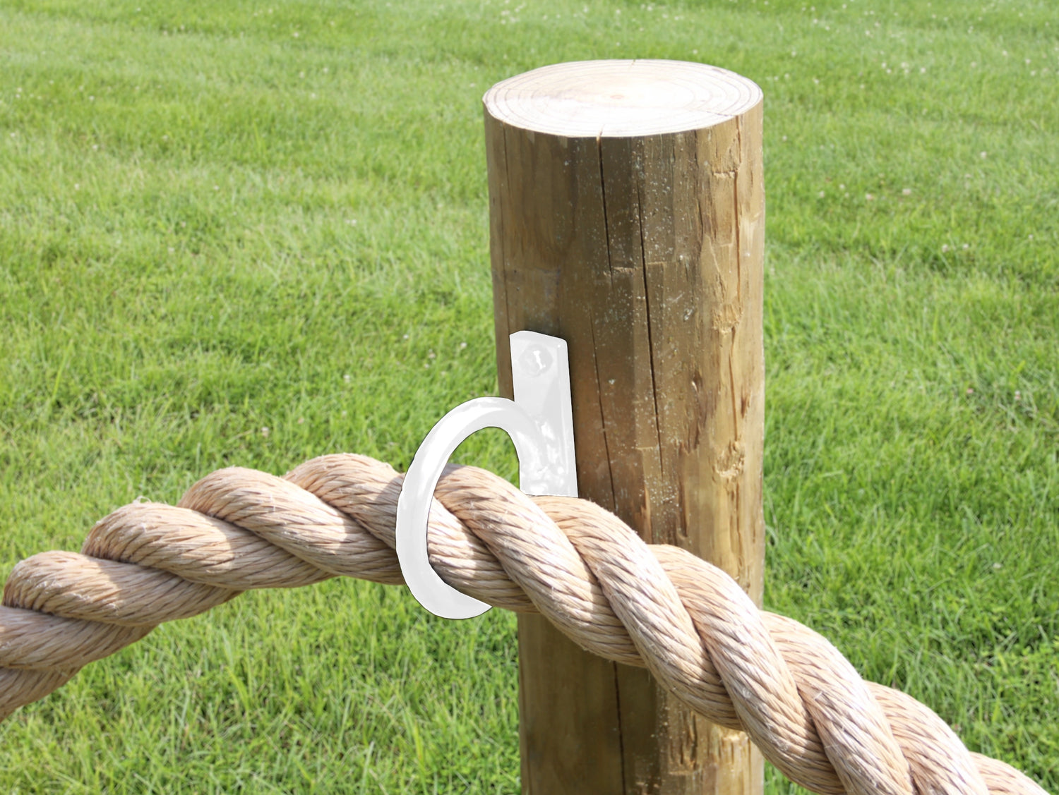 Heavy Duty Nautical Rope Ring, Narrow Body Fence Rings For Round Posts (3 sizes available) - Madison Iron and Wood
