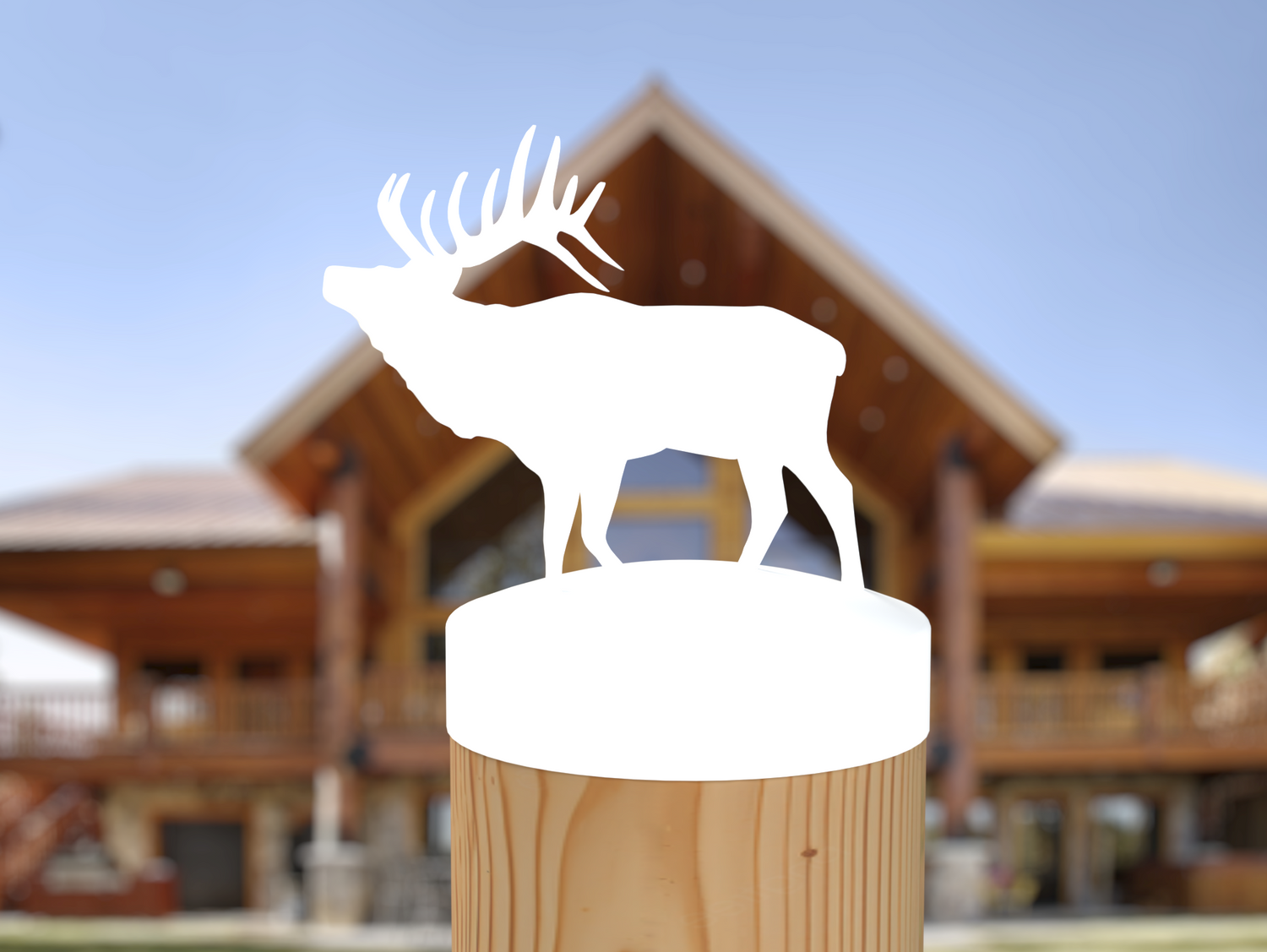 Elk, Round Post Cap (4x4 Round Post Size) - Madison Iron and Wood