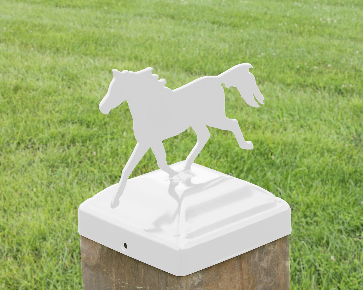 6X6 Trotting Horse Post Cap (5.5 x 5.5 Post Size) - Madison Iron and Wood