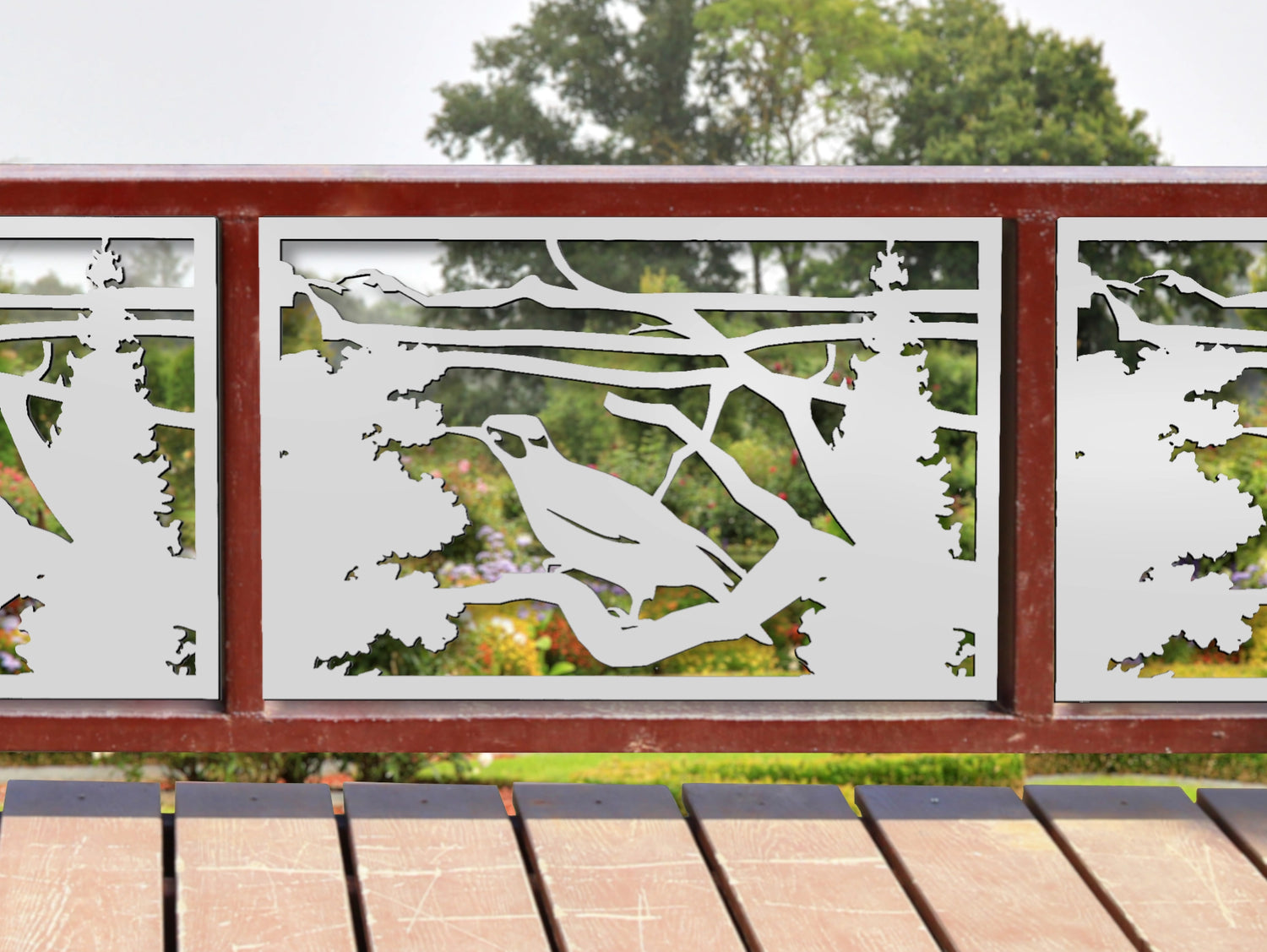 80"x30" - Bird Perching Fence/Gate Panel Insert - Madison Iron and Wood
