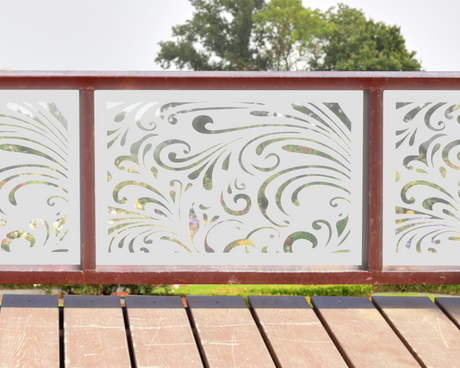 80"x30" - Elegant Scroll Design Fence/Gate Panel Insert - Madison Iron and Wood