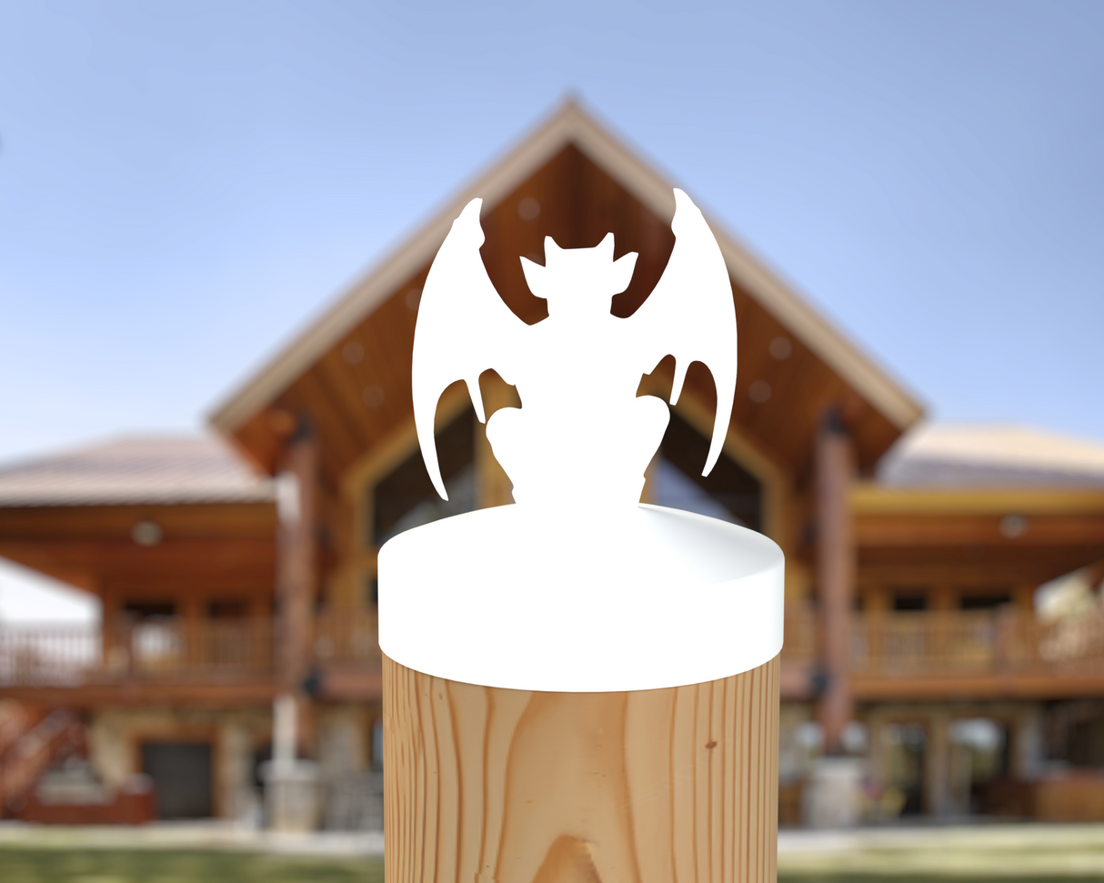 Gargoyle, Round Post Cap (4x4 Round Post Size) - Madison Iron and Wood