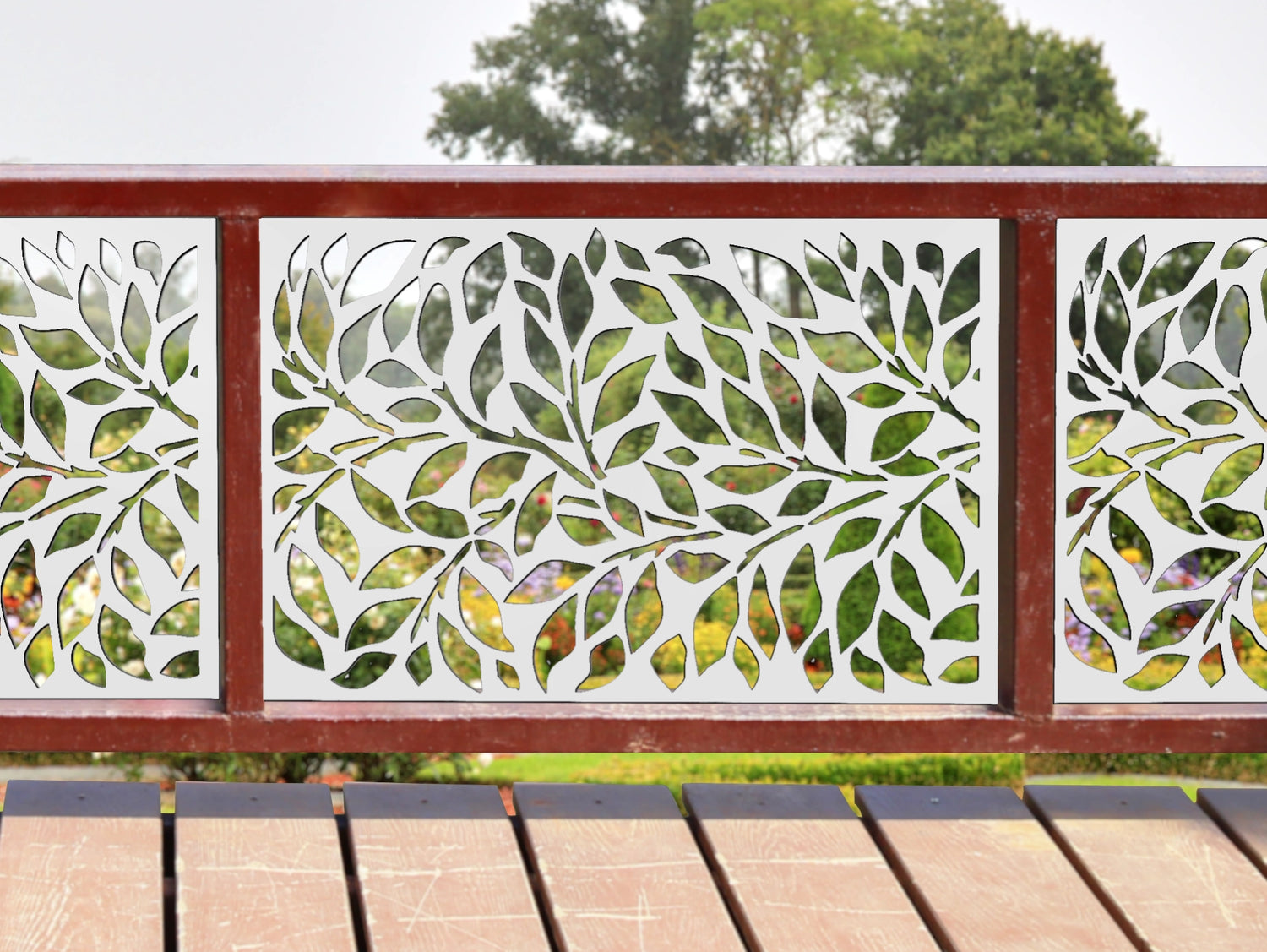 80"x30" - Tree Leaves Fence/Gate Panel Insert - Madison Iron and Wood