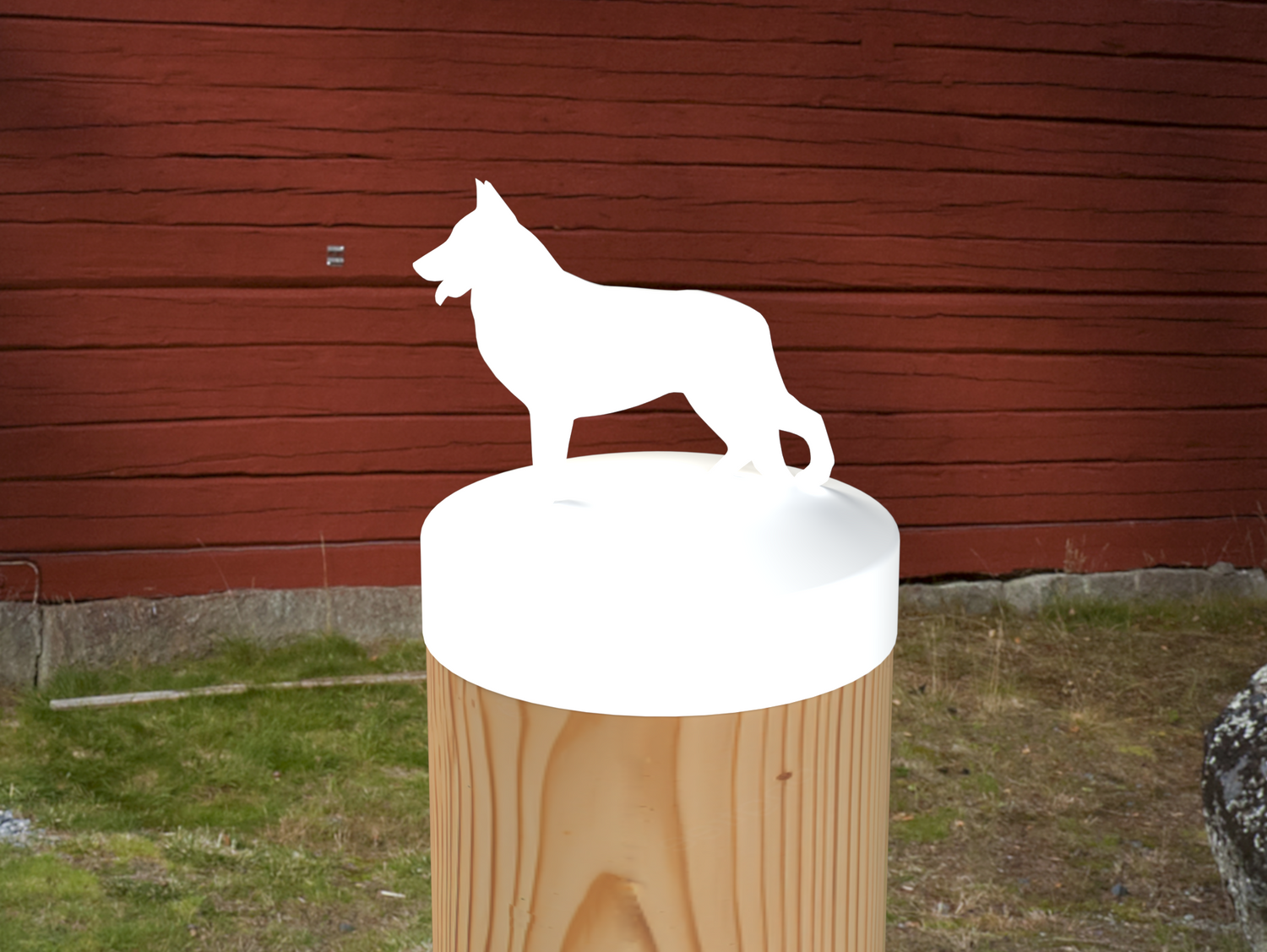 German Shepherd, Round Post Cap (4x4 Round Post Size) - Madison Iron and Wood