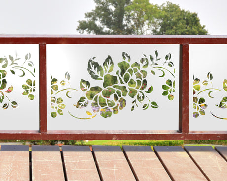 80"x30" - Floral Design Metal Fence/Gate Panel Insert - Madison Iron and Wood