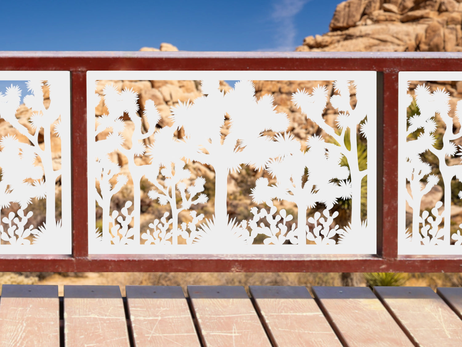 80"x30" - Joshua Tree National Park Fence/Gate Panel Insert - Madison Iron and Wood