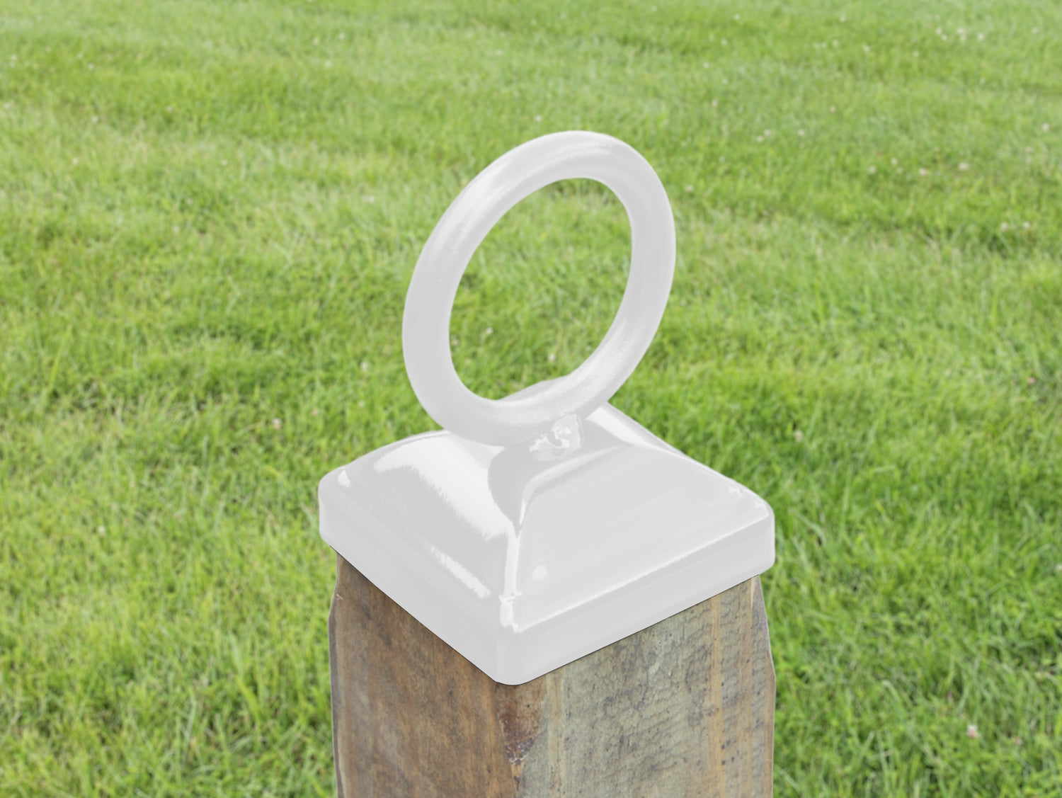 4x4 Nautical Rope Ring Post Cap (3.5 x 3.5 Post Size) - Madison Iron and Wood