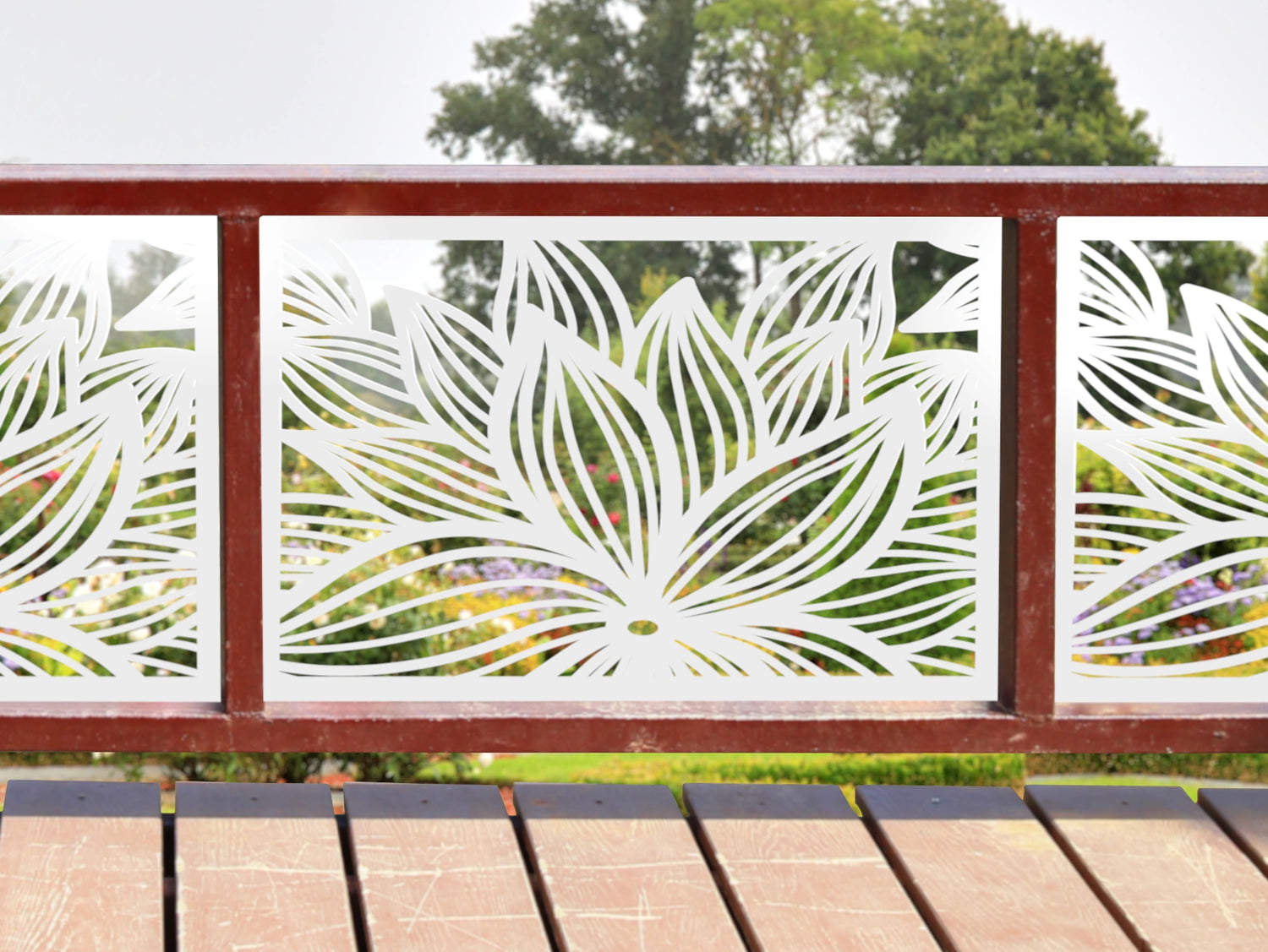 80"x30" - Garden Flower Fence/Gate Panel Insert - Madison Iron and Wood