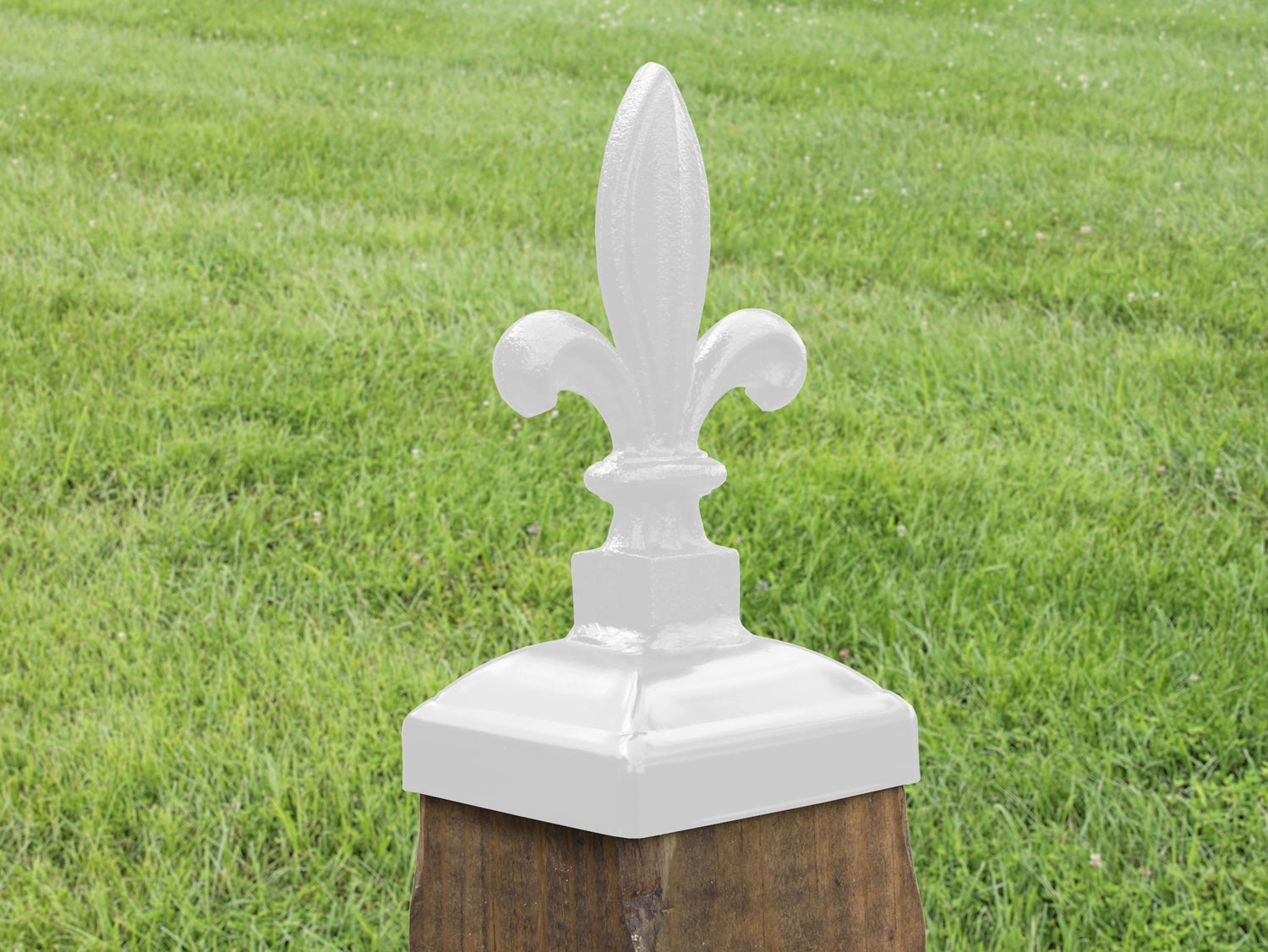 4x4 Budding Fleur-De-Lis Post Cap (3.5 x 3.5 Post Size) - Madison Iron and Wood