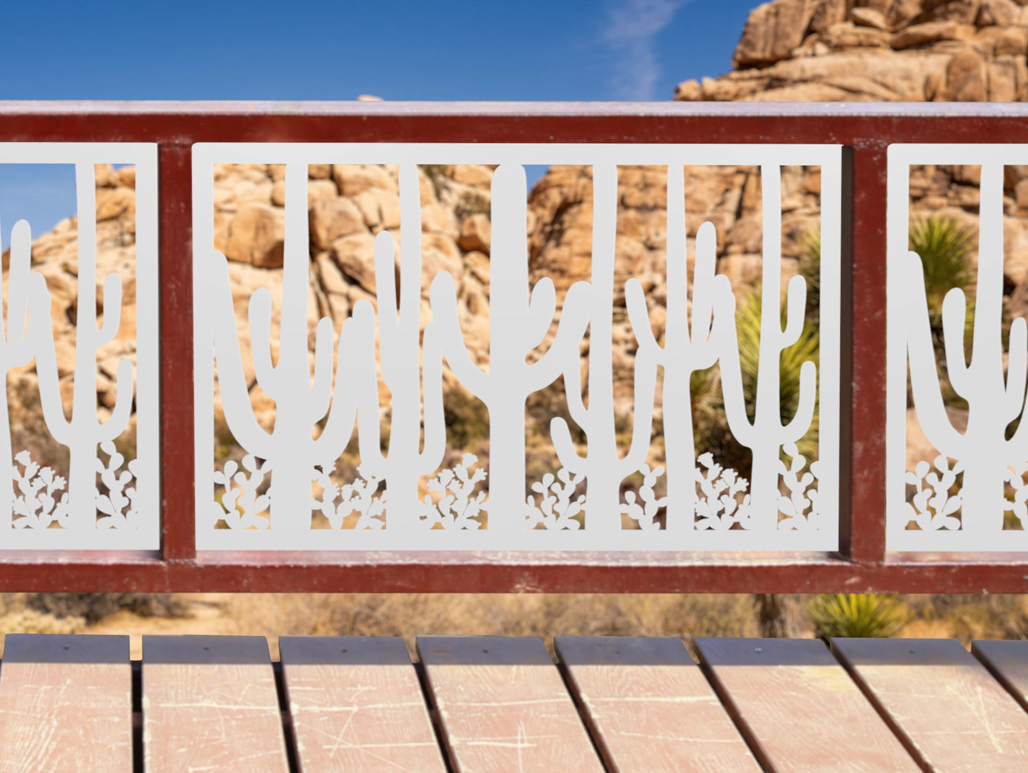 80"x30" - Saguaro National Park Fence/Gate Panel Insert - Madison Iron and Wood