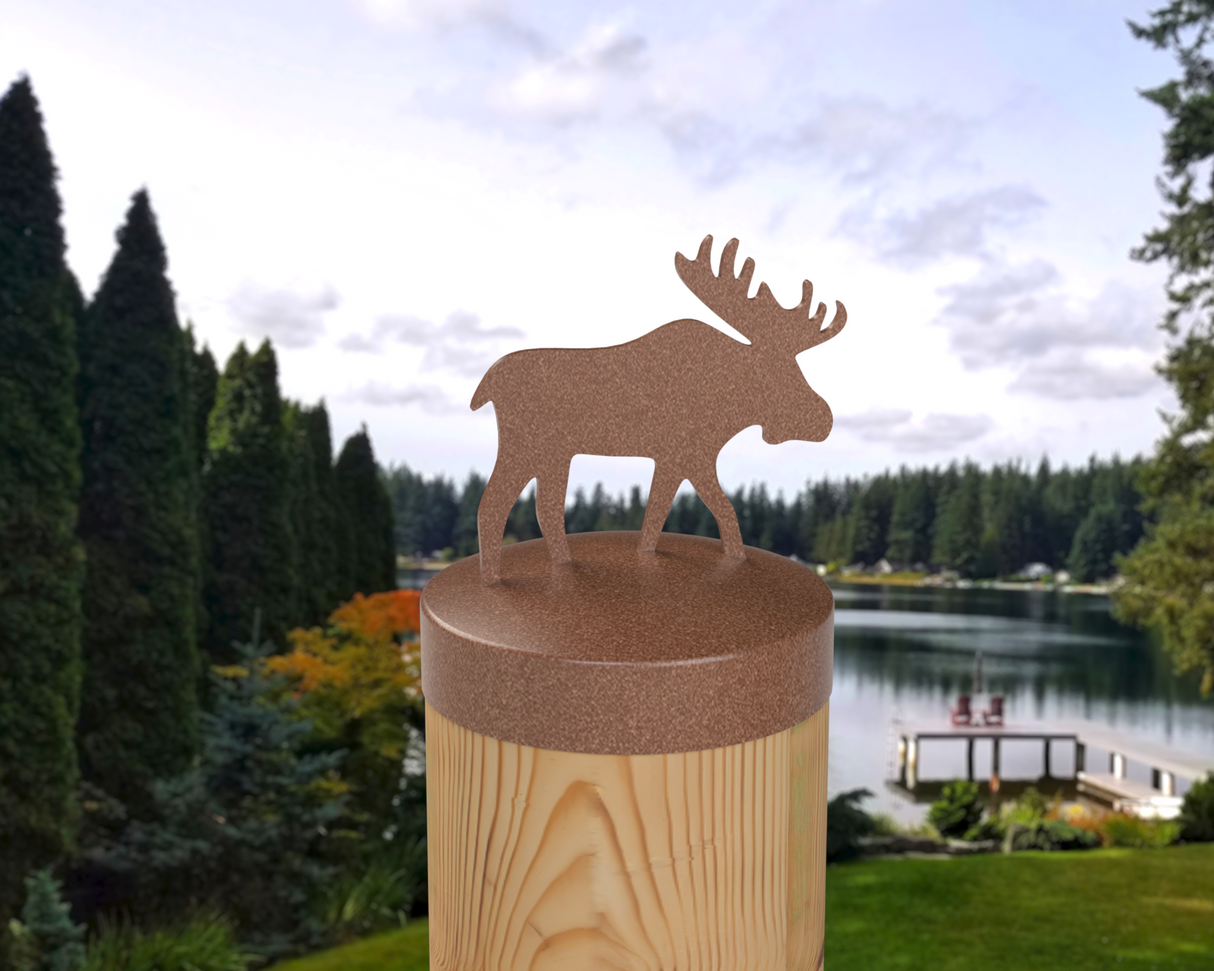 Moose, Round Post Cap (4x4 Round Post Size) - Madison Iron and Wood