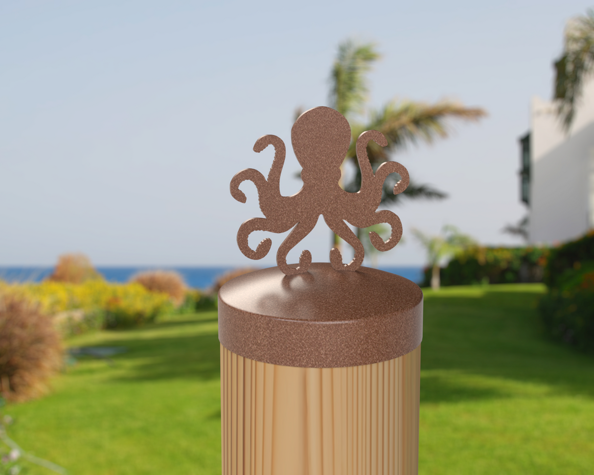 Octopus, Round Post Cap (4x4 Round Post Size) - Madison Iron and Wood