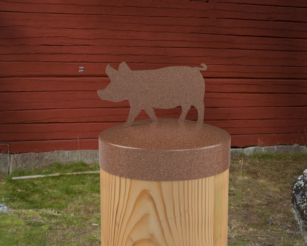 Pig, Round Post Cap (4x4 Round Post Size) - Madison Iron and Wood