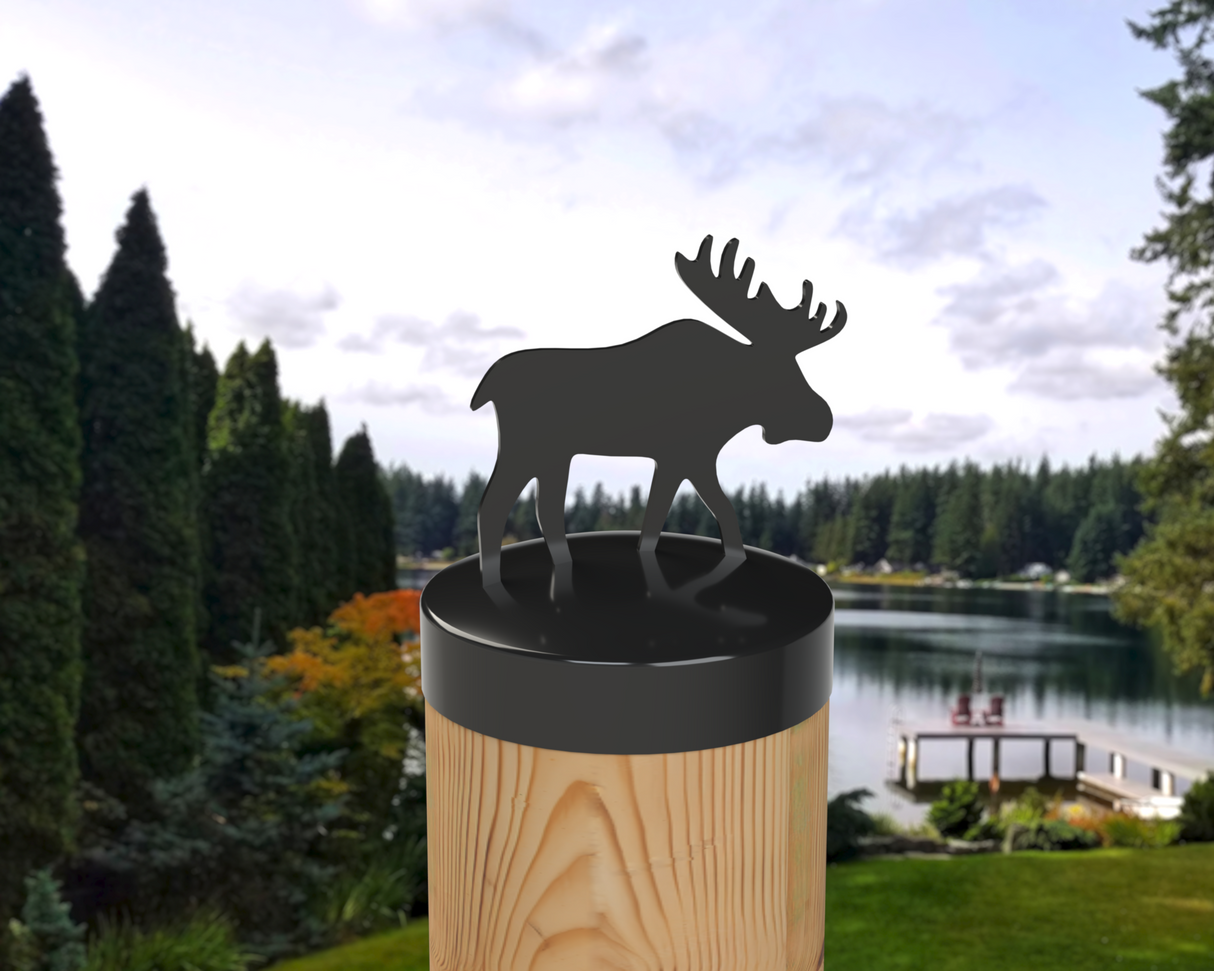 Moose, Round Post Cap (4x4 Round Post Size) - Madison Iron and Wood