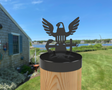 Navy Logo, Round Post Cap (4x4 Round Post Size) - Madison Iron and Wood