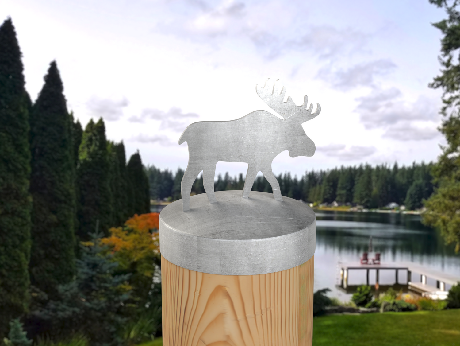 Moose, Round Post Cap (4x4 Round Post Size) - Madison Iron and Wood